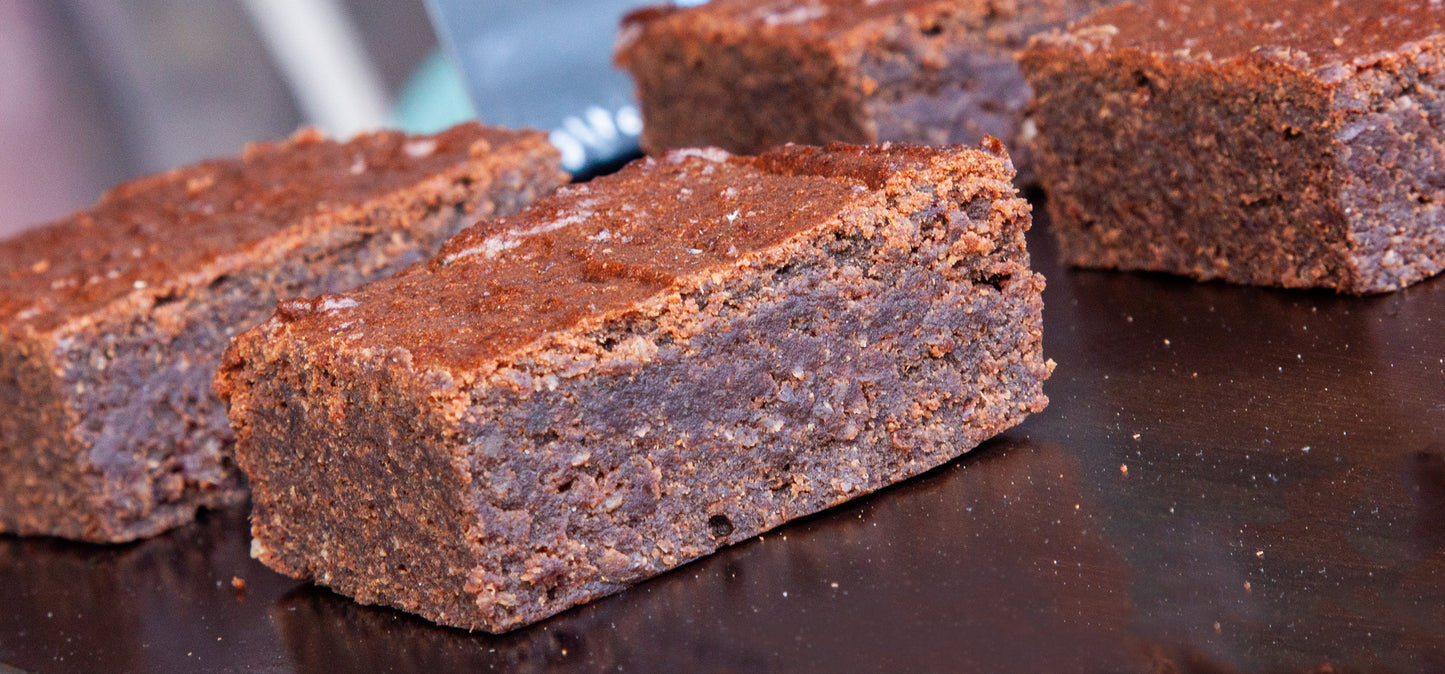 Cricket and almond brownies