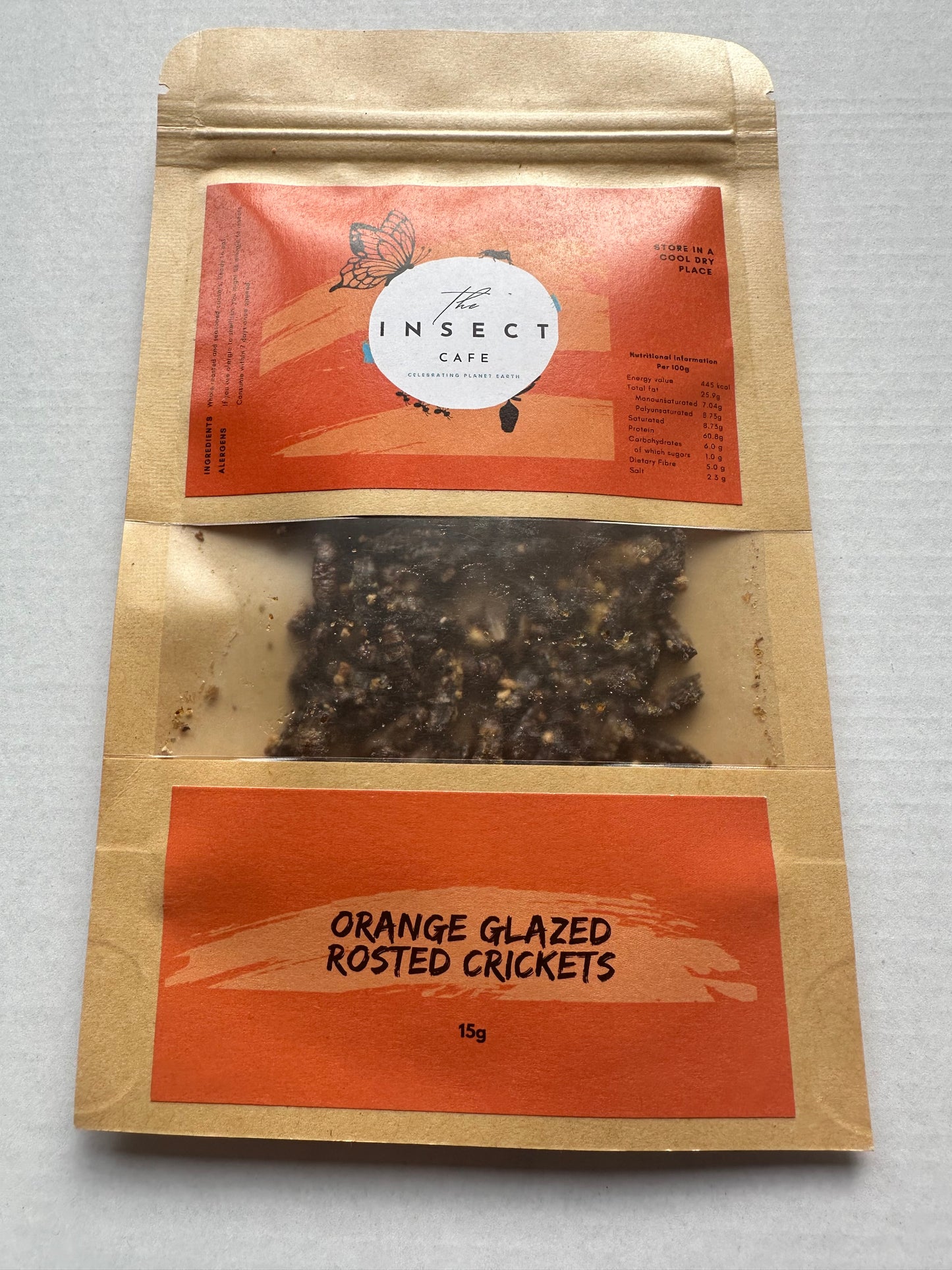 Orange glazed Roasted Crickets