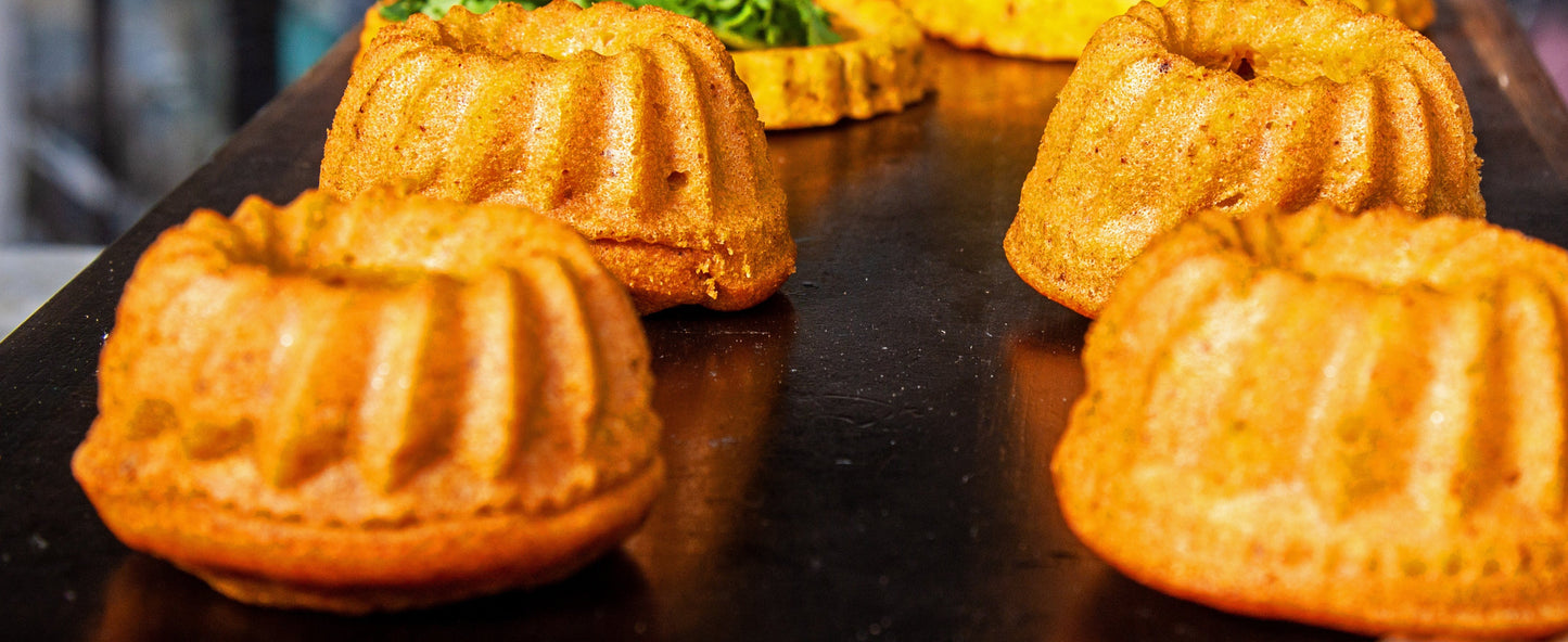 Mealworms, orange & turmeric muffin