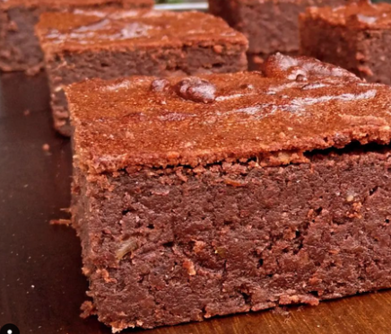 Cricket and almond brownies